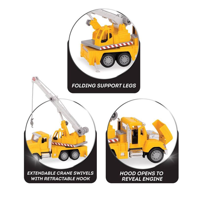 slide 5 of 17, DRIVEN by Battat Small Toy Construction Micro Fleet - 3pk: Metal & Plastic Battery-Powered Construction Vehicles, 3 ct