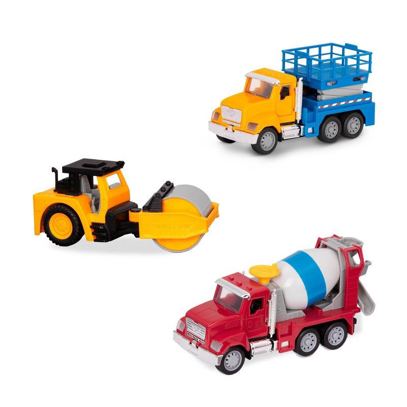 slide 1 of 12, DRIVEN by Battat Small Toy City Service Micro Fleet - 3pk: Metal & Plastic Vehicle Set, Battery Powered, Includes Truck, 3 ct
