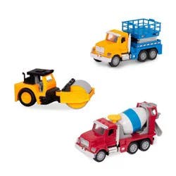 DRIVEN by Battat Small Toy City Service Micro Fleet - 3pk: Metal & Plastic Vehicle Set, Battery Powered, Includes Truck
