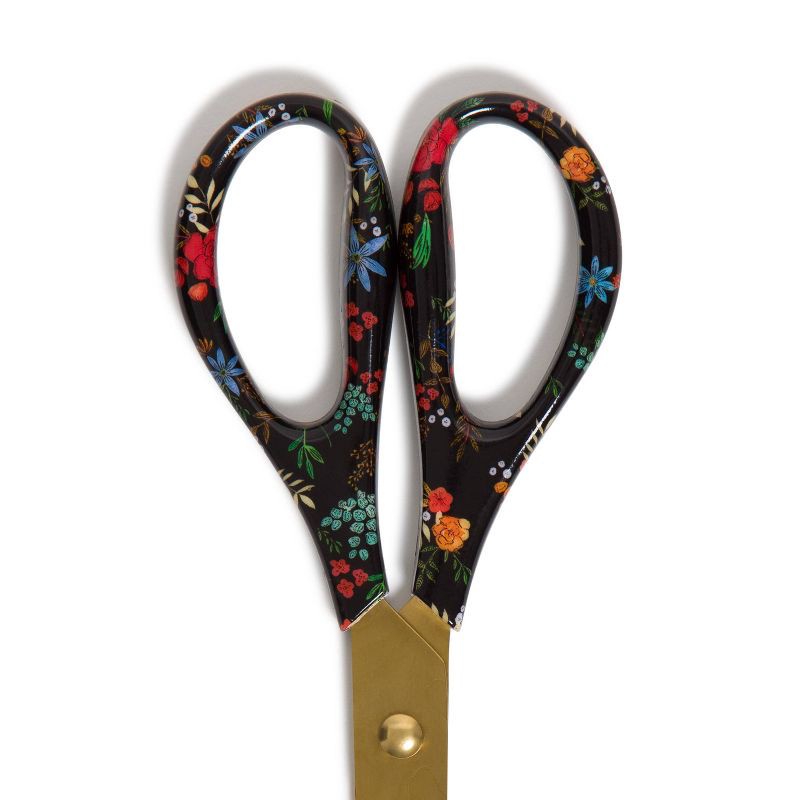 slide 2 of 5, U Brands Designer Series Scissors 8" Midnight Blossom: Steel Office Tool, Floral Design, Multicolored, Non-Powered, 1 ct