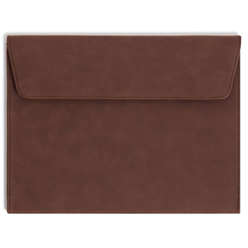 slide 2 of 5, U Brands File Organizer Brown Pleather: Polyurethane File Holder, No Assembly Required, 14.5" Height, 9.25" Width, 1 ct