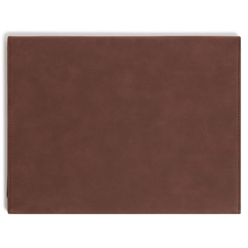 slide 3 of 5, U Brands File Organizer Brown Pleather: Polyurethane File Holder, No Assembly Required, 14.5" Height, 9.25" Width, 1 ct