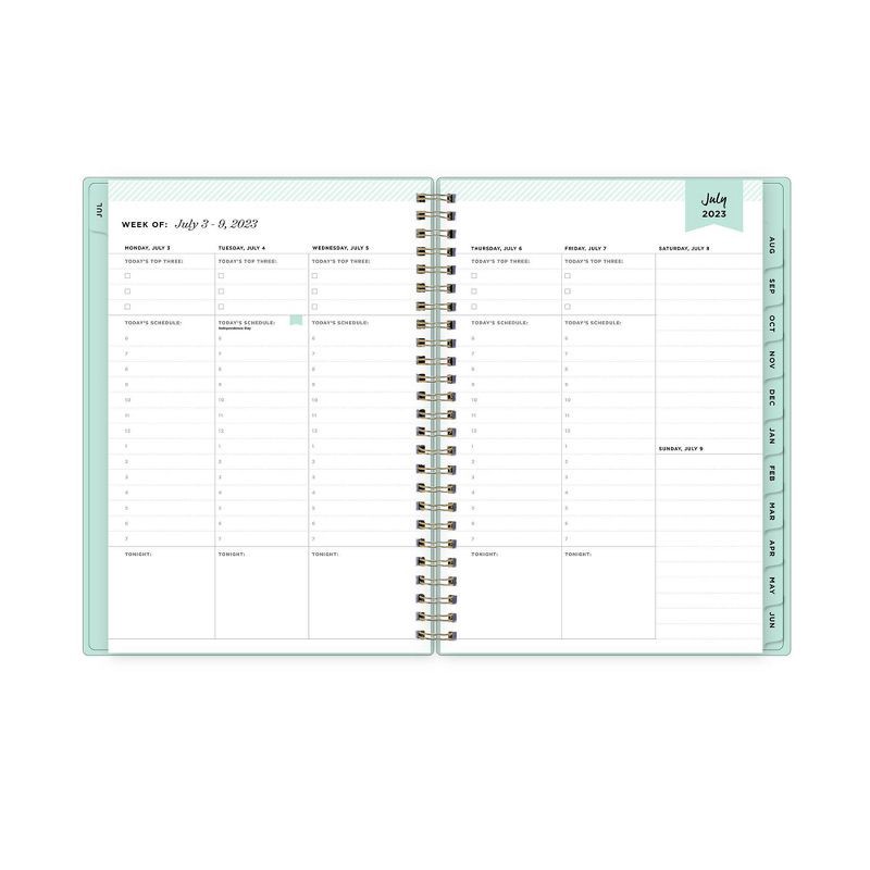 slide 5 of 15, Day Designer 2023-24 Academic Planner with Notes Pages 5.875"x8.625" Weekly/Monthly Clear Pocket Cover Wirebound Monet, 1 ct