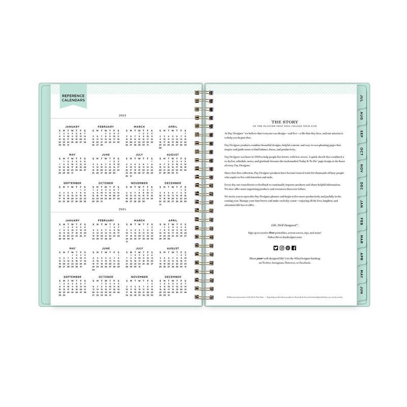 slide 15 of 15, Day Designer 2023-24 Academic Planner with Notes Pages 5.875"x8.625" Weekly/Monthly Clear Pocket Cover Wirebound Monet, 1 ct