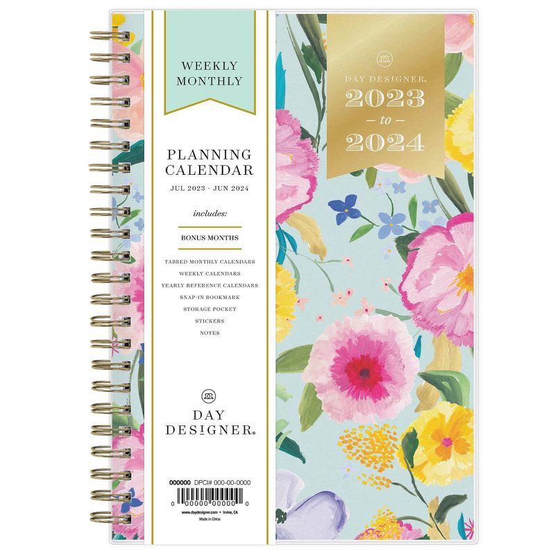 slide 3 of 15, Day Designer 2023-24 Academic Planner Frosted Cover 5"x8" Weekly/Monthly Wirebound Enchanted Blue, 1 ct