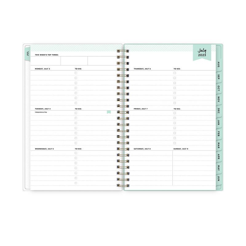 slide 7 of 15, Day Designer 2023-24 Academic Planner Frosted Cover 5"x8" Weekly/Monthly Wirebound Enchanted Blue, 1 ct