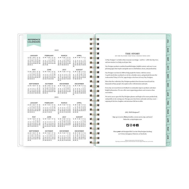 slide 2 of 15, Day Designer 2023-24 Academic Planner Frosted Cover 5"x8" Weekly/Monthly Wirebound Enchanted Blue, 1 ct