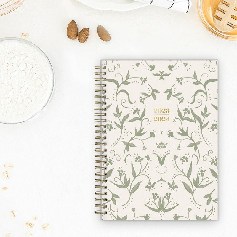 slide 2 of 11, The Everygirl x Day Designer 2023-24 Academic Planner with Notes Pages Frosted Cover 5.875"x8.625" Weekly/Monthly Wirebound Folknight Sage, 1 ct