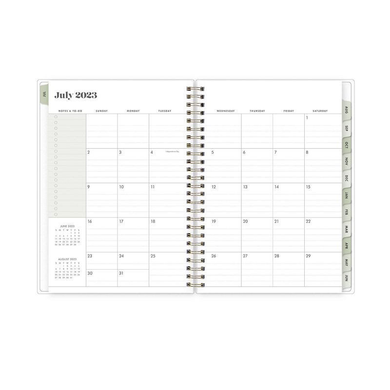 slide 6 of 11, The Everygirl x Day Designer 2023-24 Academic Planner with Notes Pages Frosted Cover 5.875"x8.625" Weekly/Monthly Wirebound Folknight Sage, 1 ct