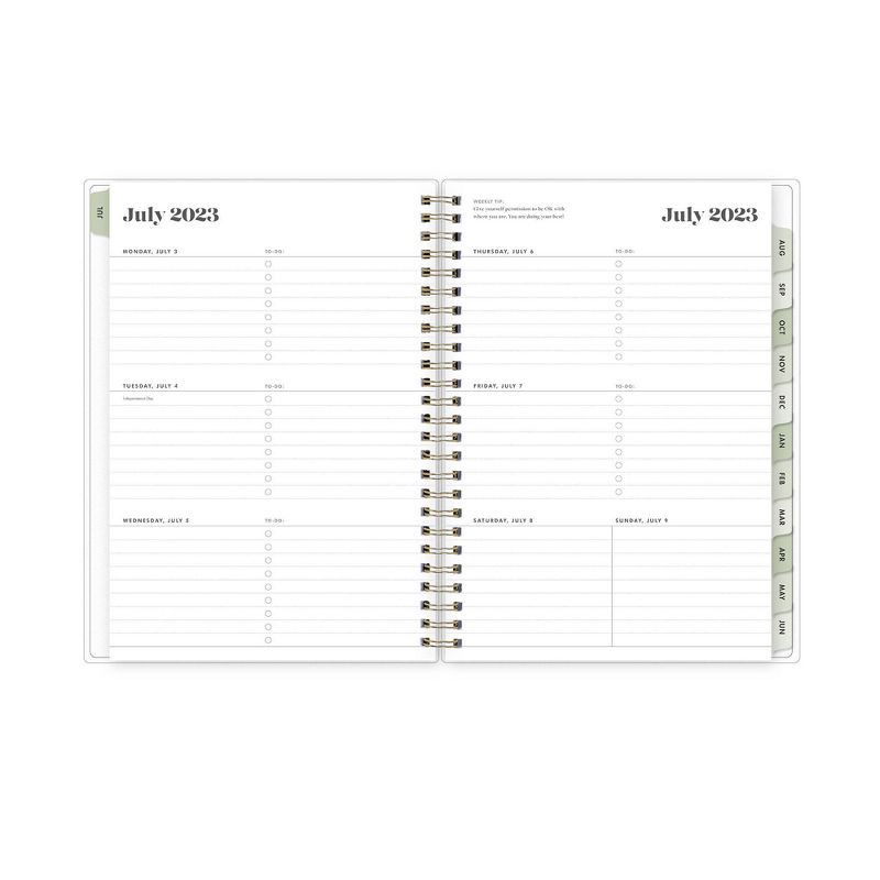 slide 7 of 11, The Everygirl x Day Designer 2023-24 Academic Planner with Notes Pages Frosted Cover 5.875"x8.625" Weekly/Monthly Wirebound Folknight Sage, 1 ct