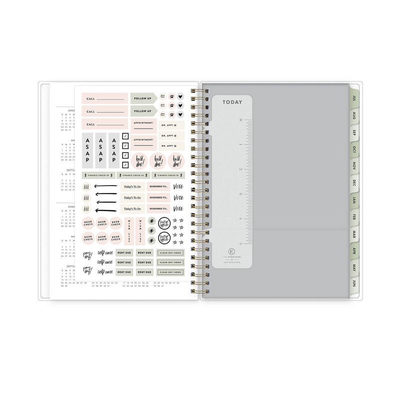 slide 8 of 11, The Everygirl x Day Designer 2023-24 Academic Planner with Notes Pages Frosted Cover 5.875"x8.625" Weekly/Monthly Wirebound Folknight Sage, 1 ct