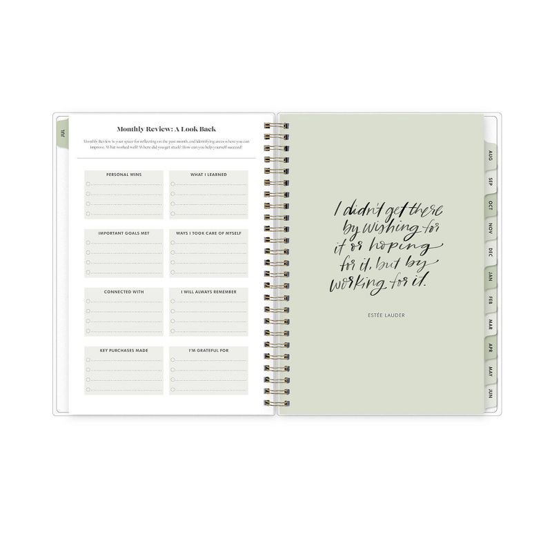 slide 9 of 11, The Everygirl x Day Designer 2023-24 Academic Planner with Notes Pages Frosted Cover 5.875"x8.625" Weekly/Monthly Wirebound Folknight Sage, 1 ct