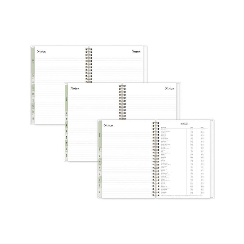 slide 10 of 11, The Everygirl x Day Designer 2023-24 Academic Planner with Notes Pages Frosted Cover 5.875"x8.625" Weekly/Monthly Wirebound Folknight Sage, 1 ct