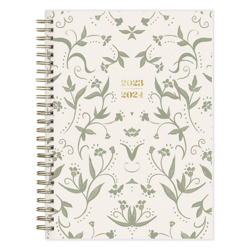 slide 1 of 11, The Everygirl x Day Designer 2023-24 Academic Planner with Notes Pages Frosted Cover 5.875"x8.625" Weekly/Monthly Wirebound Folknight Sage, 1 ct