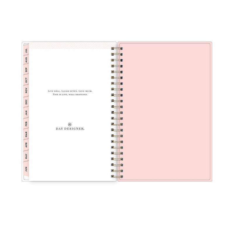 slide 13 of 15, Day Designer 2023-24 Academic Clear Pocket Cover 5"x8" Weekly/Monthly Wirebound Rugby Stripe Blush, 1 ct