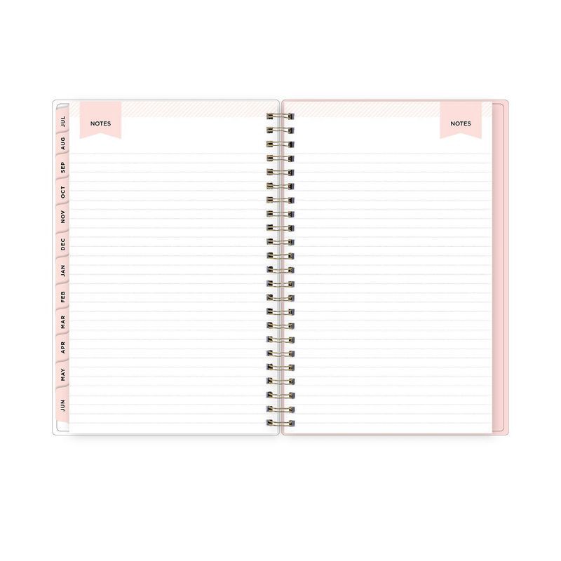 slide 11 of 15, Day Designer 2023-24 Academic Clear Pocket Cover 5"x8" Weekly/Monthly Wirebound Rugby Stripe Blush, 1 ct