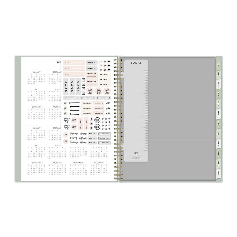 slide 7 of 10, The Everygirl x Day Designer 2023-24 Academic Planner Flexible Cover 8.5"x11" Weekly/Monthly Wirebound Soft Sage, 1 ct