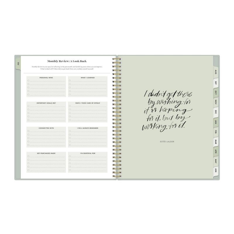 slide 10 of 10, The Everygirl x Day Designer 2023-24 Academic Planner Flexible Cover 8.5"x11" Weekly/Monthly Wirebound Soft Sage, 1 ct