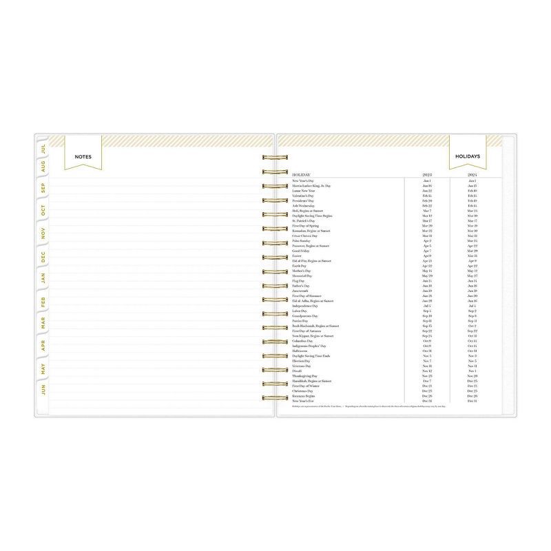 Day Designer 202324 Academic Planner Frosted Cover 8"x10" Daily/Monthly Wirebound Rugby Stripe