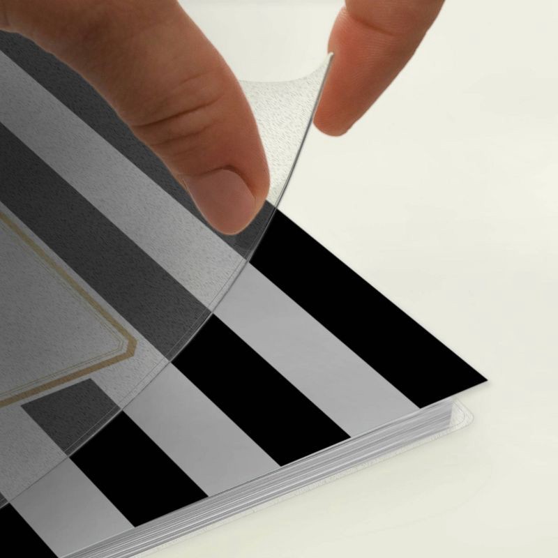 slide 15 of 15, Day Designer 2023-24 Academic Planner Frosted Cover 8"x10" Daily/Monthly Wirebound Rugby Stripe Black, 1 ct