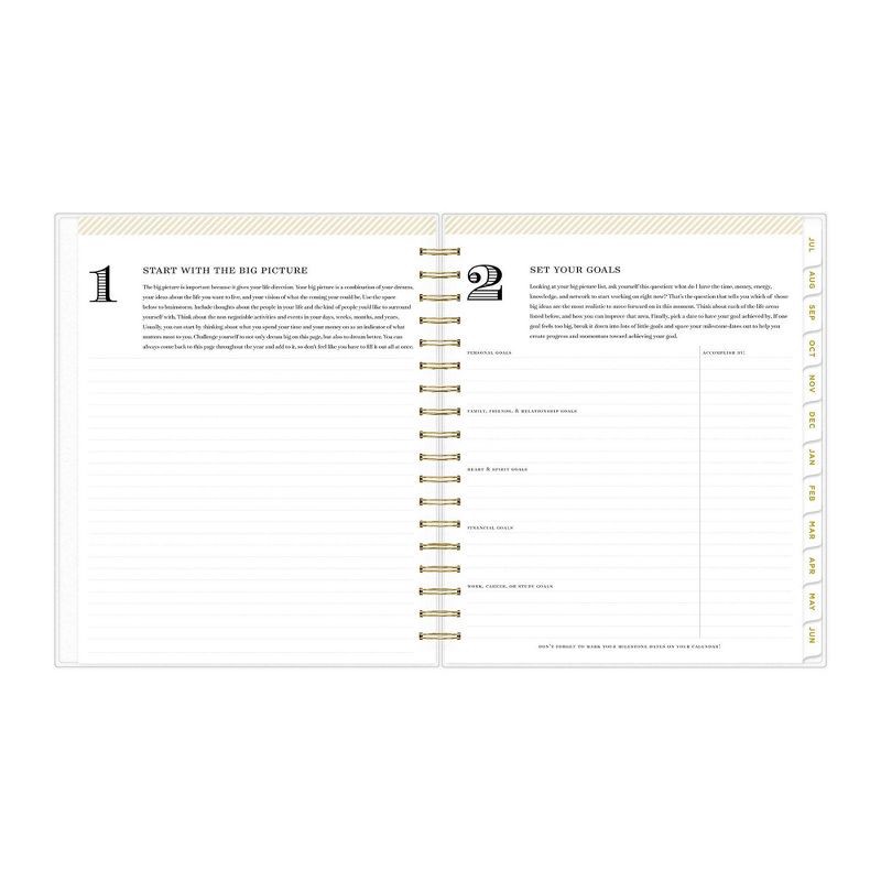 slide 9 of 15, Day Designer 2023-24 Academic Planner Frosted Cover 8"x10" Daily/Monthly Wirebound Rugby Stripe Black, 1 ct