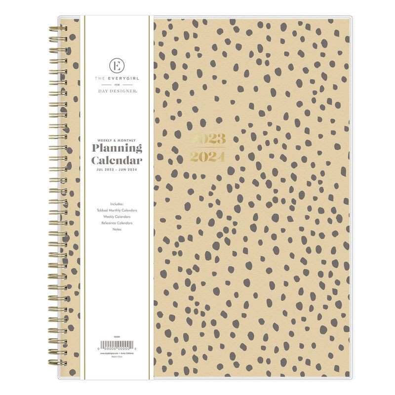 slide 11 of 11, The Everygirl x Day Designer 2023-24 Academic Planner Flexible Cover 8.5"x11" Weekly/Monthly Wirebound Senegal Tan, 1 ct