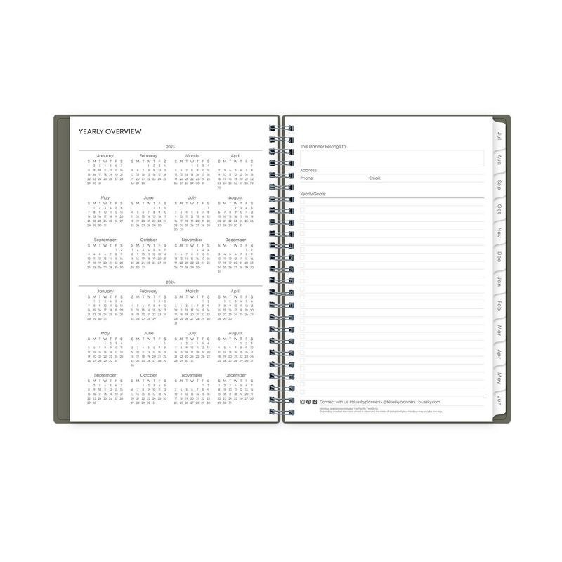 slide 4 of 12, Blue Sky 2023-24 Academic Planner with Notes Pages Flexible Cover 5.875"x8.625" Weekly/Monthly Wirebound Solid Olive, 1 ct