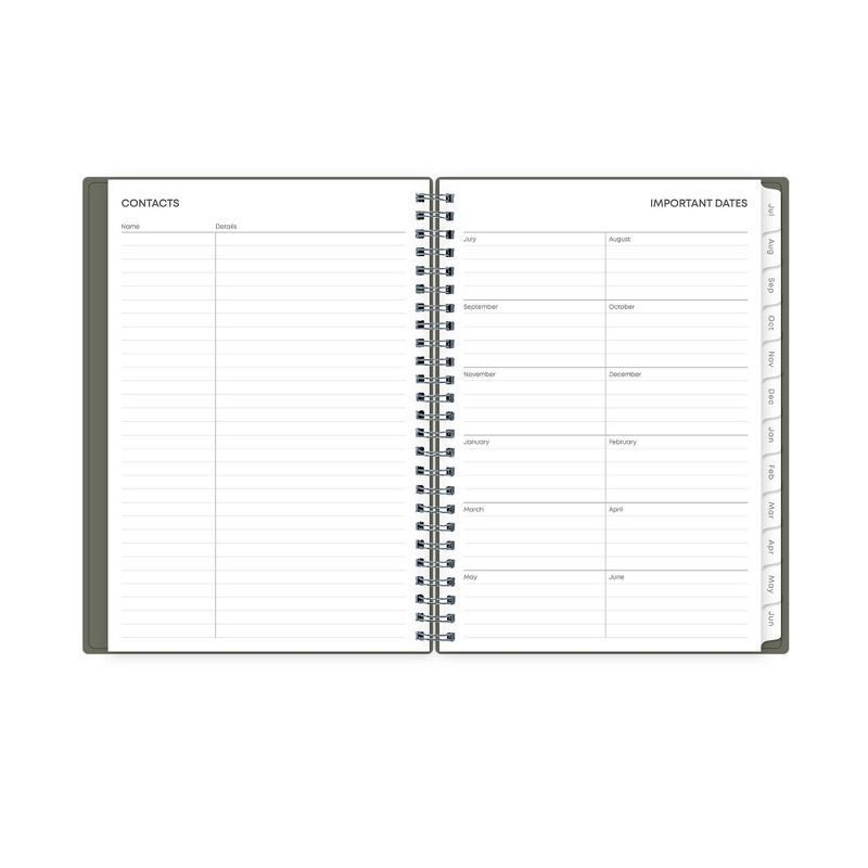 slide 6 of 12, Blue Sky 2023-24 Academic Planner with Notes Pages Flexible Cover 5.875"x8.625" Weekly/Monthly Wirebound Solid Olive, 1 ct