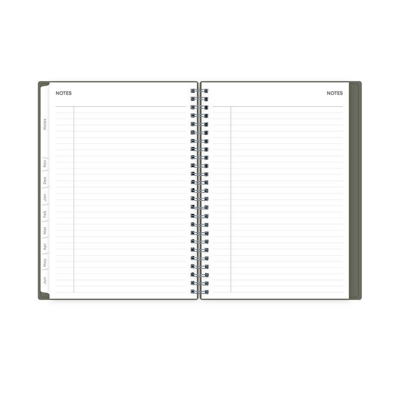 slide 7 of 12, Blue Sky 2023-24 Academic Planner with Notes Pages Flexible Cover 5.875"x8.625" Weekly/Monthly Wirebound Solid Olive, 1 ct