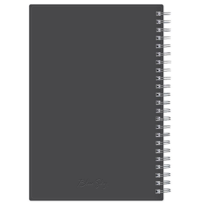 slide 3 of 12, Blue Sky 2023-24 Academic Planner Flexible Cover 5"x8" Weekly/Monthly Wirebound Solid Charcoal, 1 ct