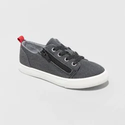 Kids' Lucian Double Zipper Sneakers - Cat & Jack Black 1
