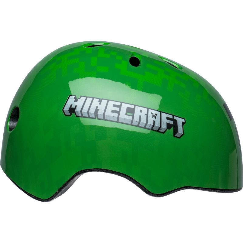 slide 5 of 7, Minecraft Creeper Child Bike Helmet, 1 ct