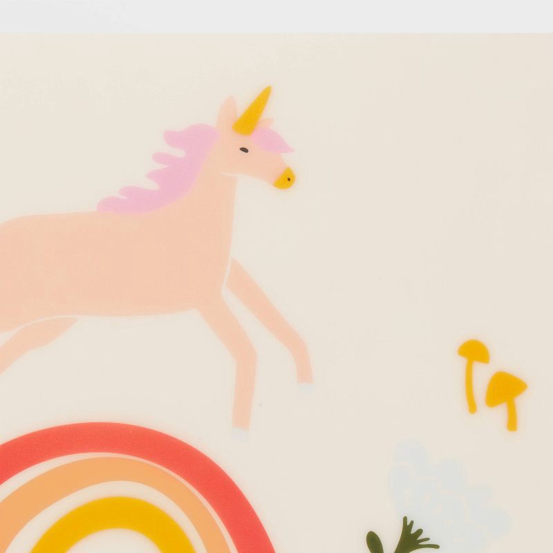 slide 3 of 3, 18" x 14" Unicorn Plastic Kids' Placemat - Pillowfort™: Multicolor, Recyclable, Animal Prints, Rectangle, 1 ct