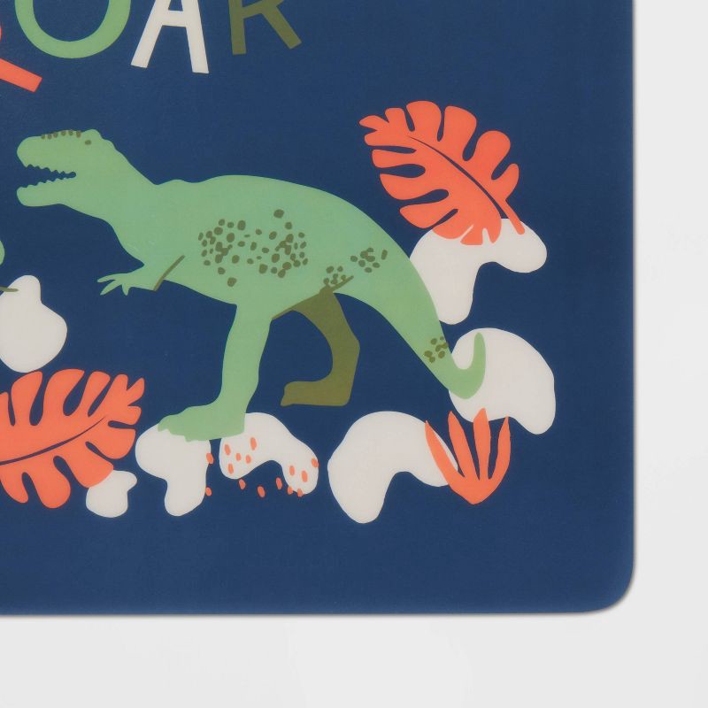 slide 3 of 3, 18" x 14" Dino Plastic Kids' Placemat - Pillowfort™: Dinosaur Pattern, Multicolor, Recyclable, Rectangle Shape, 1 ct