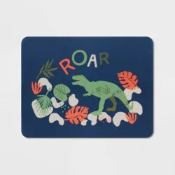 18" x 14" Dino Plastic Kids' Placemat - Pillowfort™: Dinosaur Pattern, Multicolor, Recyclable, Rectangle Shape