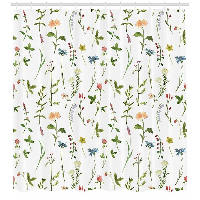 slide 2 of 2, Ambesonne Colorful Florals Shower Curtain, 69 in x 70 in