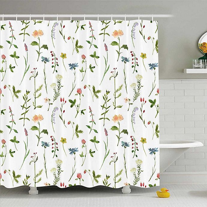 slide 1 of 2, Ambesonne Colorful Florals Shower Curtain, 69 in x 70 in