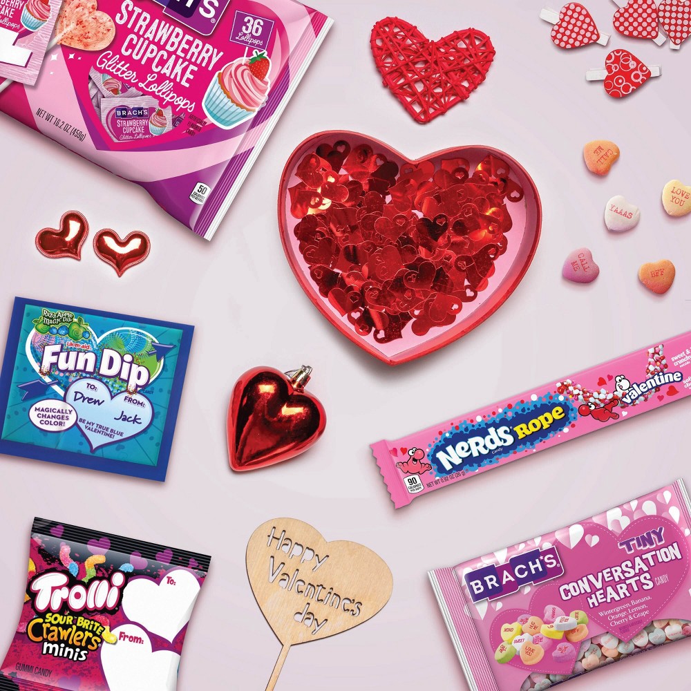 slide 2 of 4, Brach's Valentine's Tiny Conversation Hearts To/From Boxes - 10.oz/10pk, 10 ct
