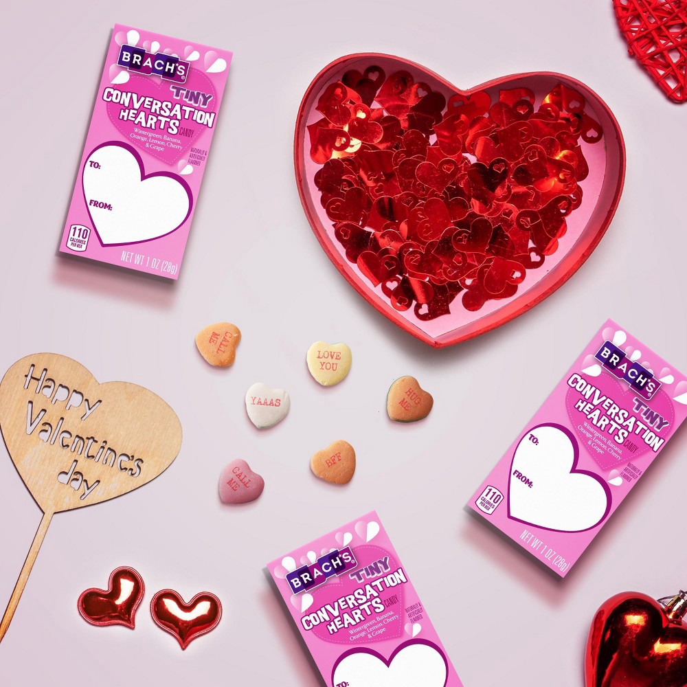 slide 3 of 4, Brach's Valentine's Tiny Conversation Hearts To/From Boxes - 10.oz/10pk, 10 ct