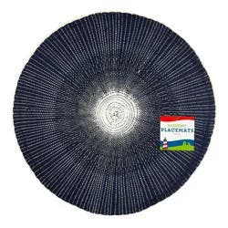 Meijer Corporate Seasonal Mcs Blue Woven Natural Paper Round Placemat, 2 Pack, 15 In
