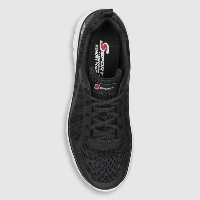 slide 3 of 4, S Sport By Skechers Men's Reiff 3.0 Sneakers - Black 9.5: Lace Up, Cushioned Insole, Flocked Outsole, 1 ct