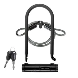 Kryptonite U-Lock Bicycle Lock & Cable - 12mm: Key Lock, Black, Bike Security