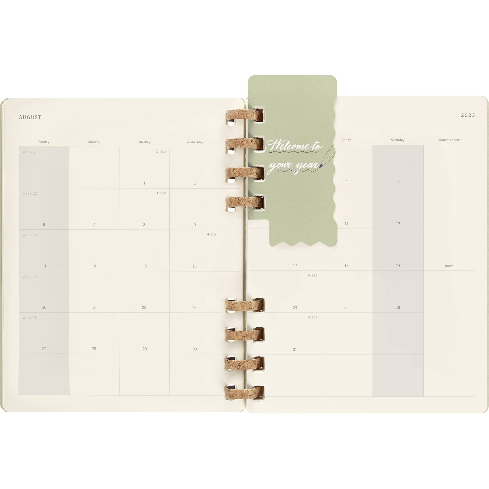 Moleskine 202324 Academic Spiral Planner 8"x9.25" Kiwi 1 ct Shipt