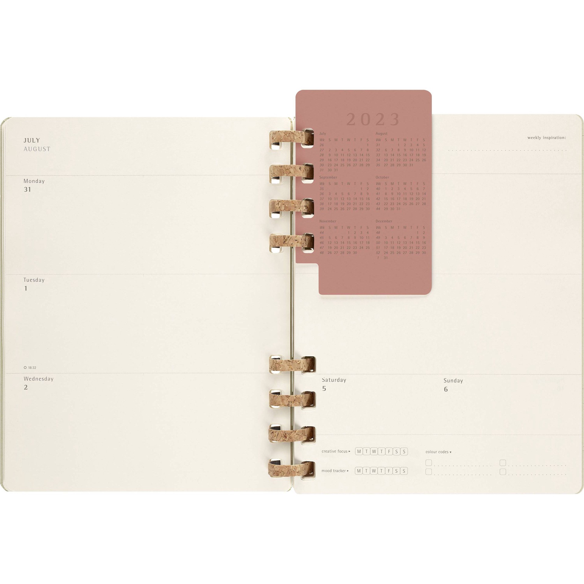 Moleskine 202324 Academic Spiral Planner 8"x9.25" Kiwi 1 ct Shipt