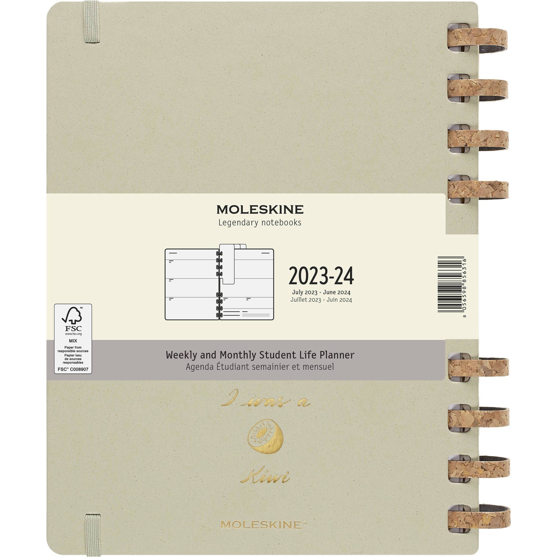 Moleskine 202324 Academic Spiral Planner 8"x9.25" Kiwi 1 ct Shipt