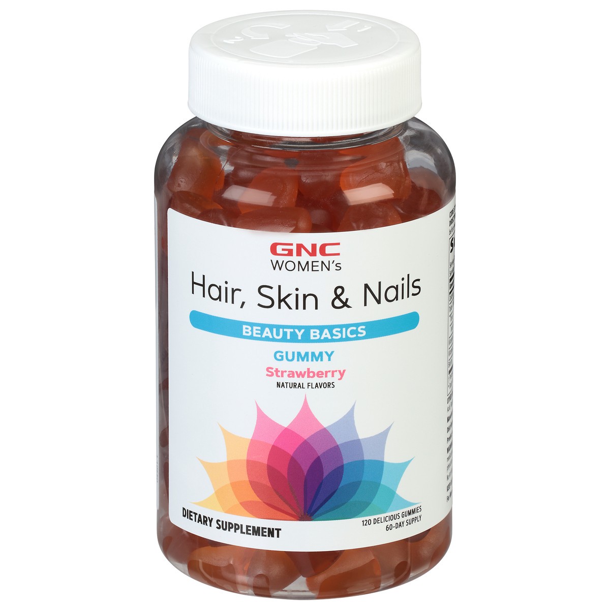 slide 14 of 14, GNC Women's Beauty Basics Strawberry Hair, Skin & Nails 120 Gummies, 150 ct