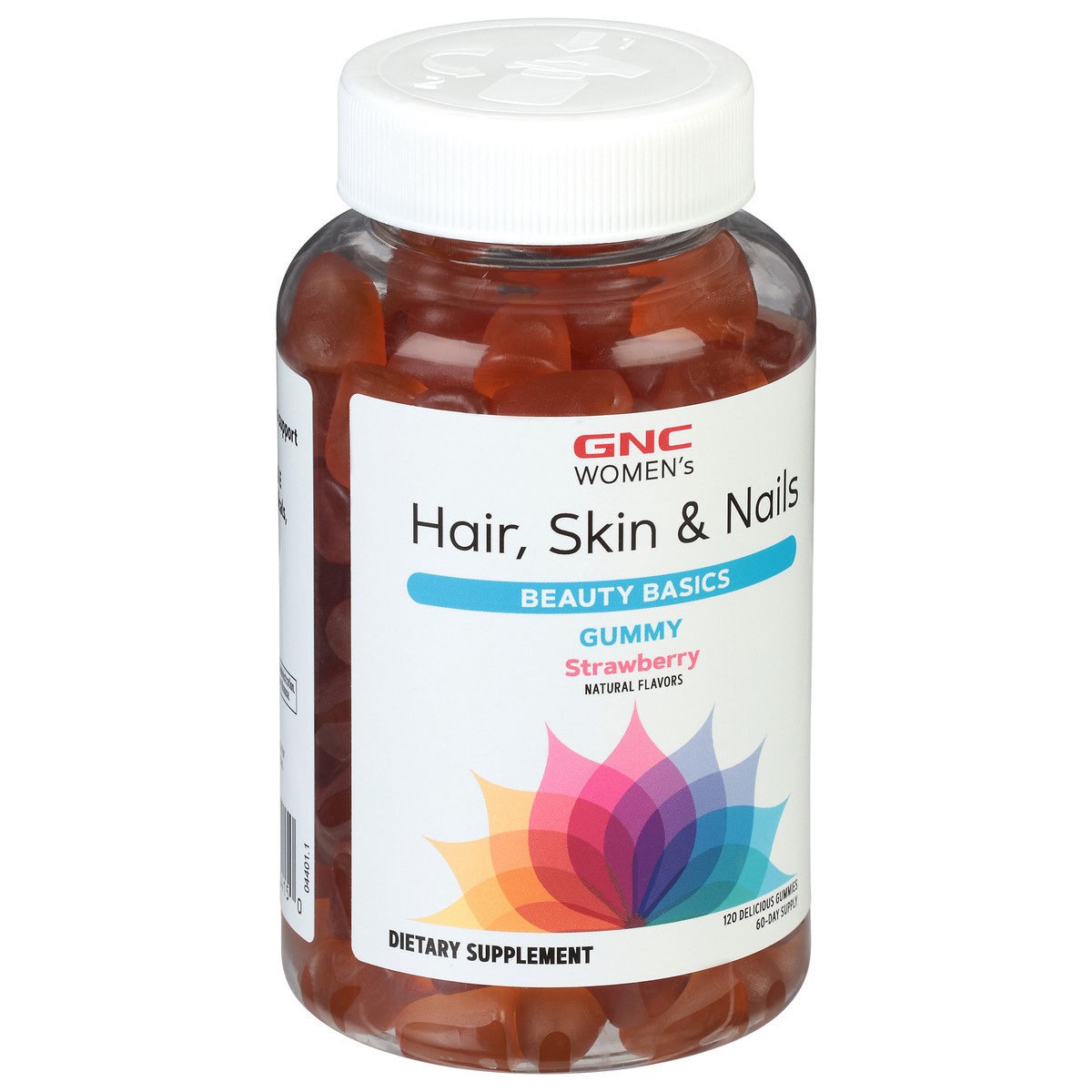slide 10 of 14, GNC Women's Beauty Basics Strawberry Hair, Skin & Nails 120 Gummies, 150 ct