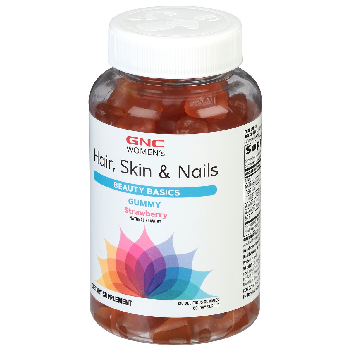 slide 7 of 14, GNC Women's Beauty Basics Strawberry Hair, Skin & Nails 120 Gummies, 150 ct