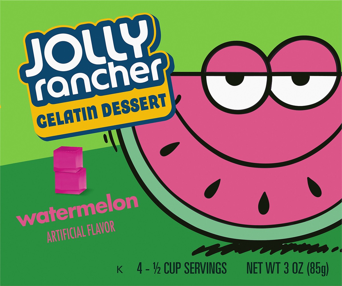 slide 1 of 10, Jolly Rancher Sour Watermelon Gelatin Dessert, 3 oz Box, 3 oz