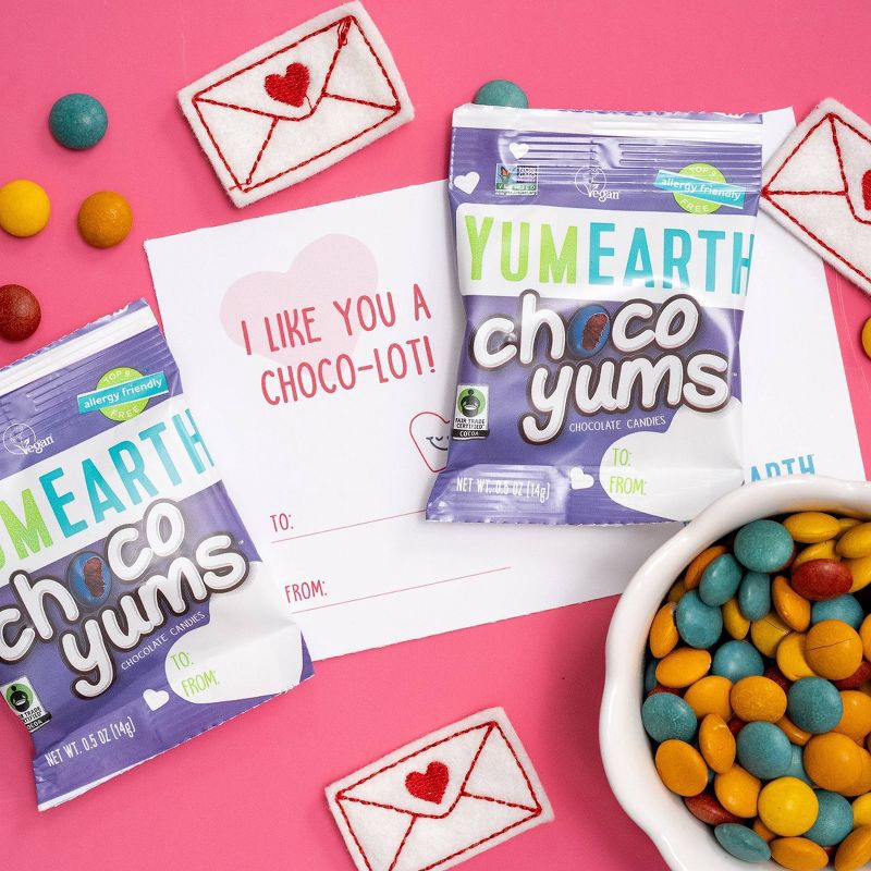 slide 5 of 8, YumEarth Valentine's Classroom Exchange Organic Choco Yums Candy - 7.5oz/15ct, 15 ct; 7.5 oz